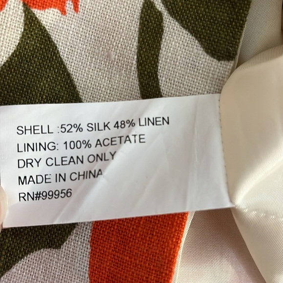 Shoshanna | Silk & Linen Floral belted sleeveless dress Women’s size 2 sundress - Picture 7 of 8